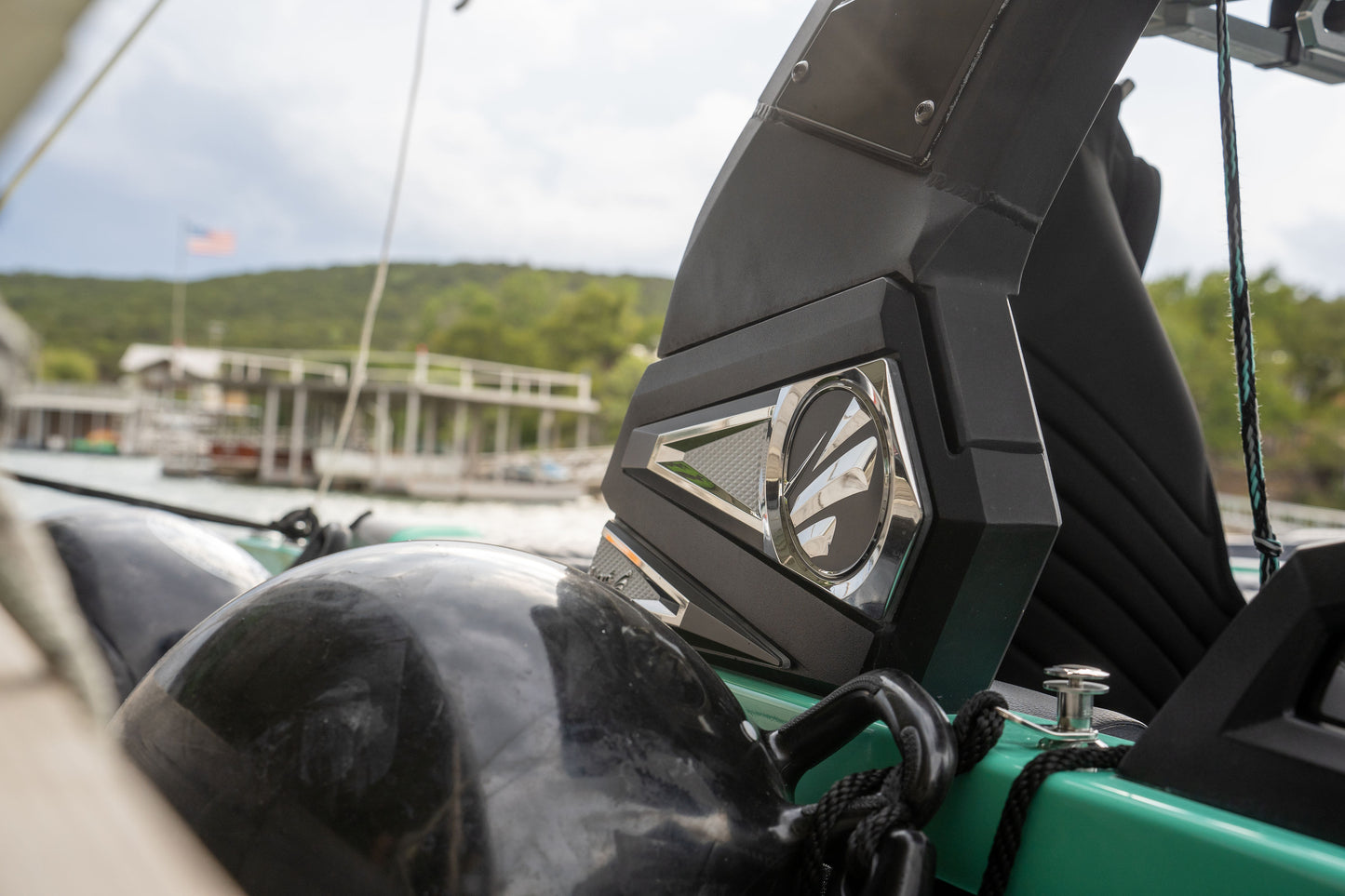 BABZ Classic Inflatable Boat Fender Bumpers (24", Black w/White Logo, Pack of 1)