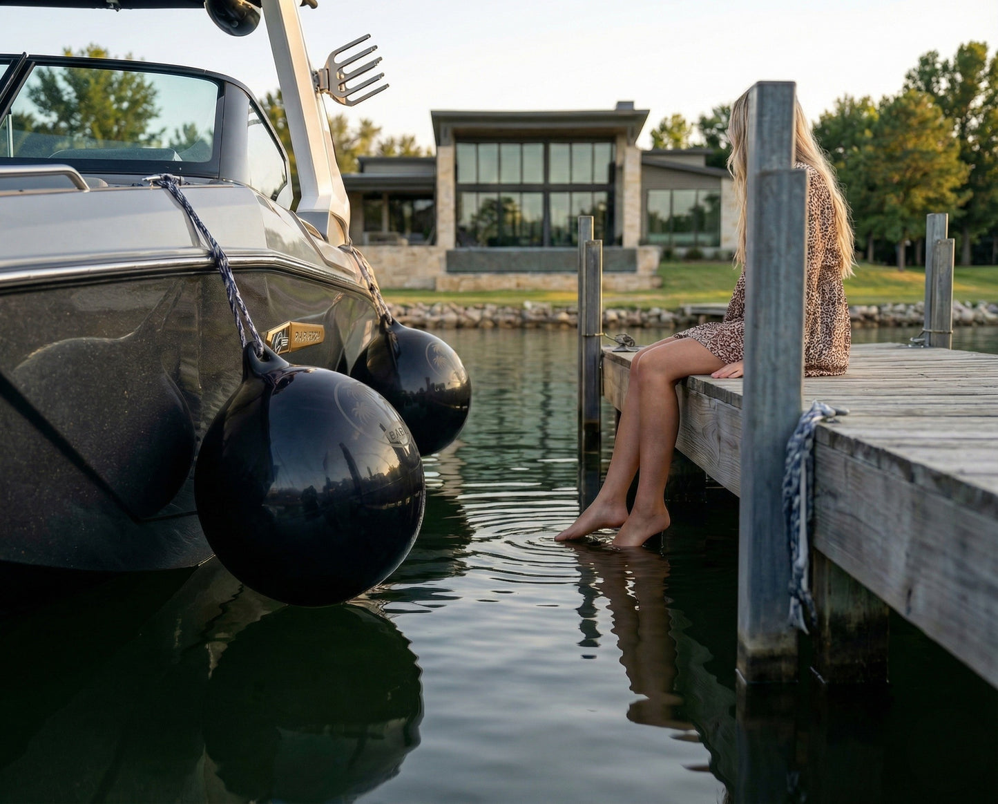 BABZ Pro Stealth Fender – The Original Inflatable Boat Fender, Large 25" Round Ball Bumper